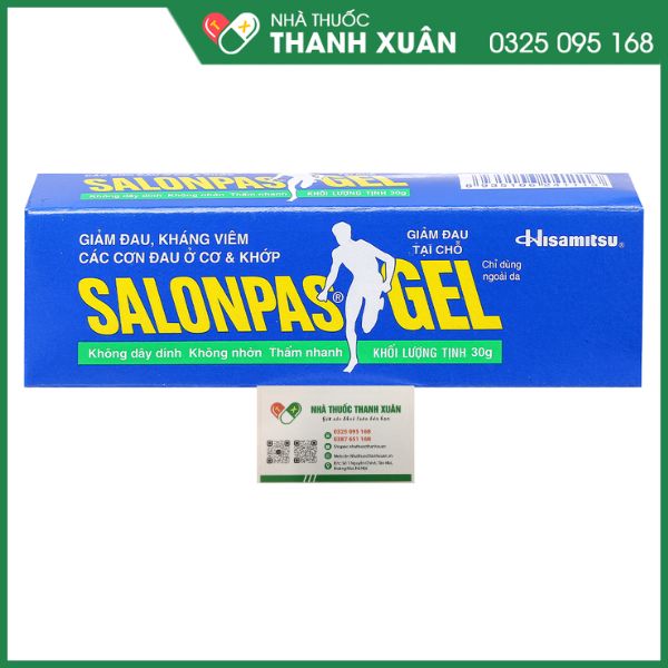 Salonpas Gel - thuốc giảm đau, kháng viêm cơ và khớp tuýp 30g